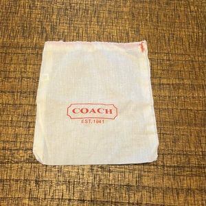 Coach, wallet, dust cover.